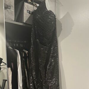 Chic, Custom Made Black Strapless Gown. Never worn.